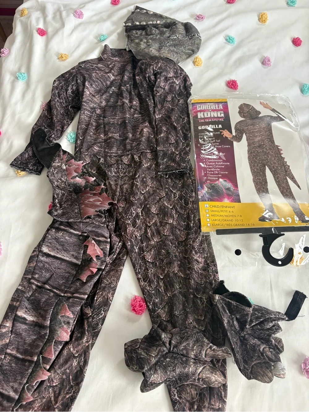 Boy 4-6 Godzilla x Kong Godzilla Costumd